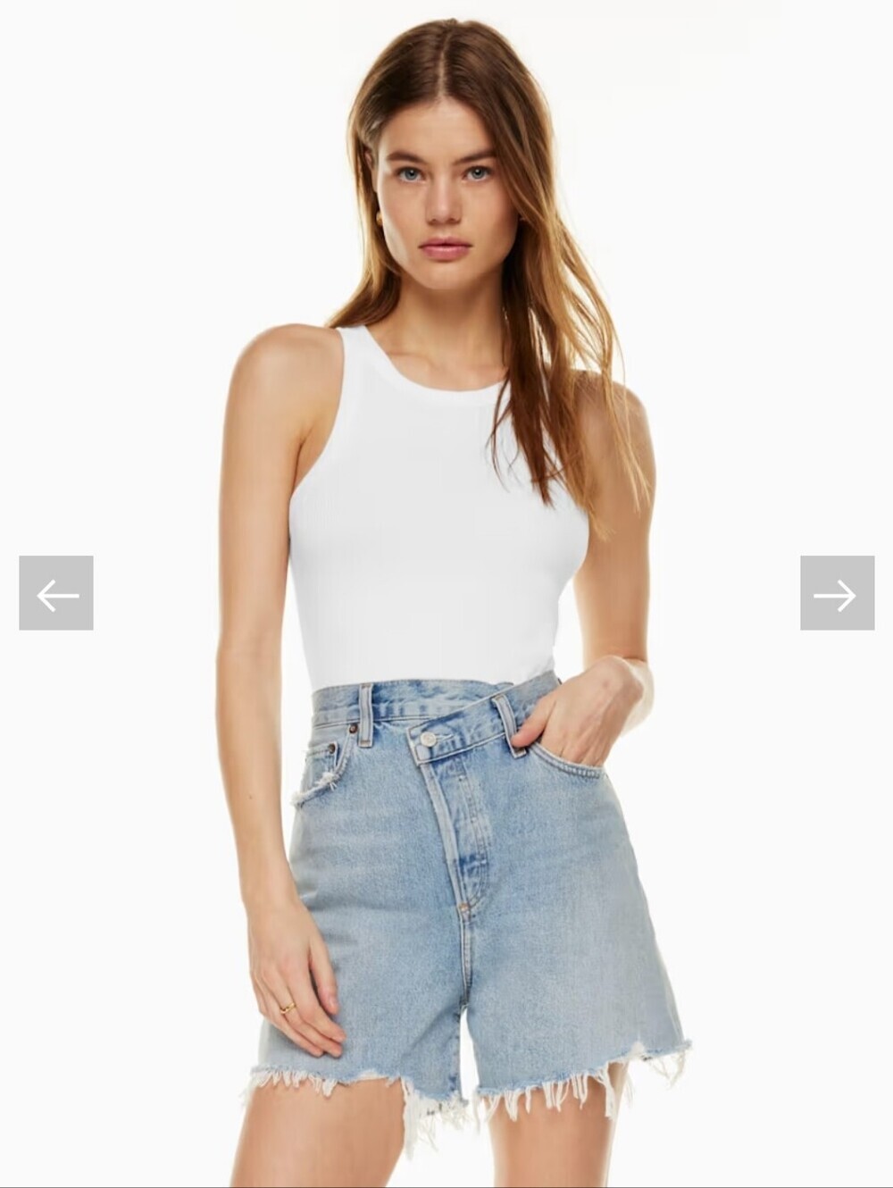 AGOLDE Criss Cross Jean Short, Size: 24 - Picture 3 of 9